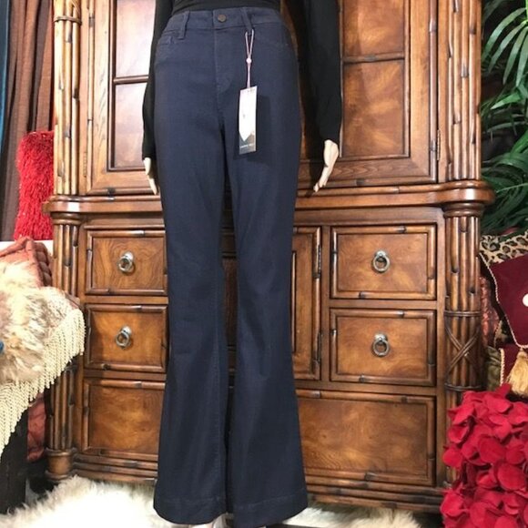 Laurie Felt Dark Wash Silky Flare Vital Stretch Technology Jean - Picture 2 of 8